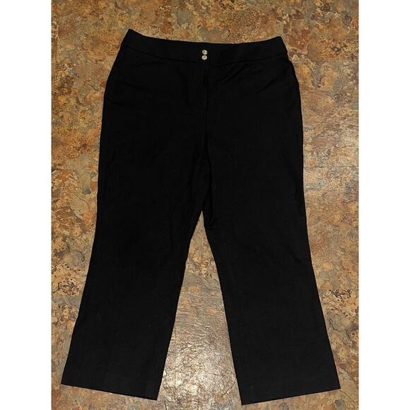 Chico’s Cropped Curvy Dress Pants Black Size 10 - Picture 1 of 10